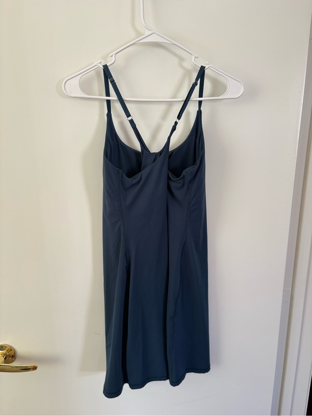 Sleek Navy Slip Dress with Adjustable Straps - Picture 2 of 3